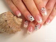 pezsgő szín akril virággal