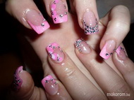 zselés müköröm akril díszités swarovski