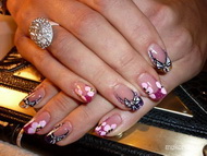 zselés müköröm akril díszités swarovski