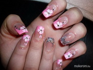 zselés müköröm akril díszités swarovski