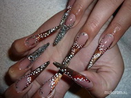 zselés müköröm akril díszités swarovski