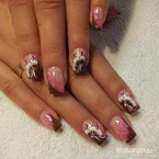 brown pink