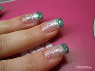 Zöld ezüst csillámos