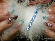 akrial festet Télapó  és Rudolf