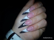 black and white