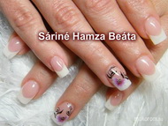 francia festett virággal