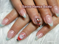 Télapó Rudolffal  akrilal festve