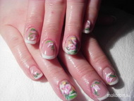 Zselé akrillal  díszítve