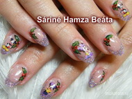 akril festés és matrica kombinácioja