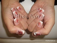 épített zselé akril mintával