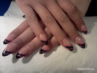 fekete vég pink csillámmal távolabbrol