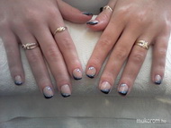 fekete vég kék csillámmal