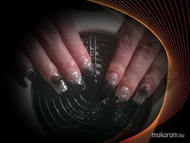 fekete ezüst csillámos