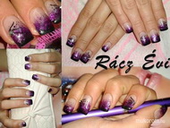 Best Nails - lila fekete