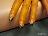 Fekete vég csillámos grafittal 