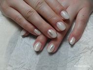 tejes zselével építve csillámmal