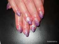 Magdi lila átmenetes akril virágos