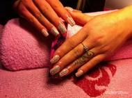 Puder rozsaszin Swarovski kövekkel