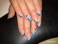 Best Nails - kék csillámos