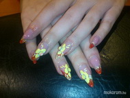 zselés müköröm akril díszités