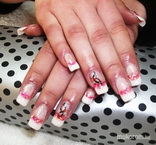 Best Nails - Zselés csillámos francia
