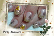 Best Nails - arany sárga virággal