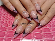 Pink fekete stiletto