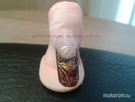 Akril díszítés zselé körmön