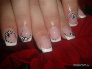 Épített zselé masnis