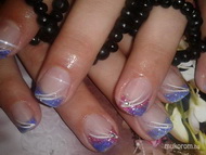 Épített zselé csillámos