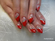 piros csillámos és köves