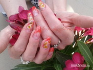 Thermo zselé akril virággal