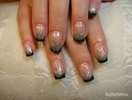 fekete francia csillámporral