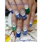 színes zselé és akril