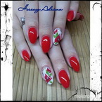 színes zselé és akril