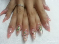 Best Nails - barackos virágos