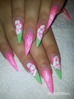 green pink