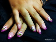 csillámos  francia  köröm  