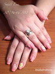 Best Nails - Nyári kocka porcelán virággal