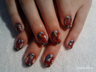 Best Nails - Acélkék alappal Rékának