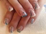 Francia kék csillámmal