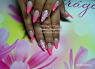 Pinky akril virággal