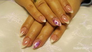 French nails with flowers