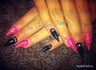 Csillámos pink feketével