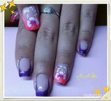 műköröm lila pink