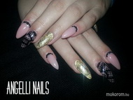 Arany fekete csipkével