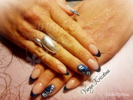 kék csillámos valentin