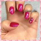 Málna színű zselé Swarovskival