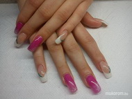 Rózsaszín fehér franciával