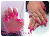 Pink kocka ezüst kővel